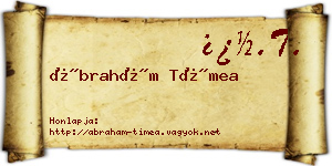 Ábrahám Tímea névjegykártya