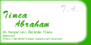 timea abraham business card